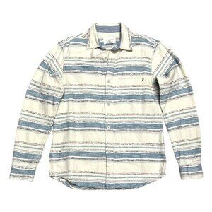 SOL ANGELES Embroidered Luxury Designer Striped Casual Button Shirt Mens Medium